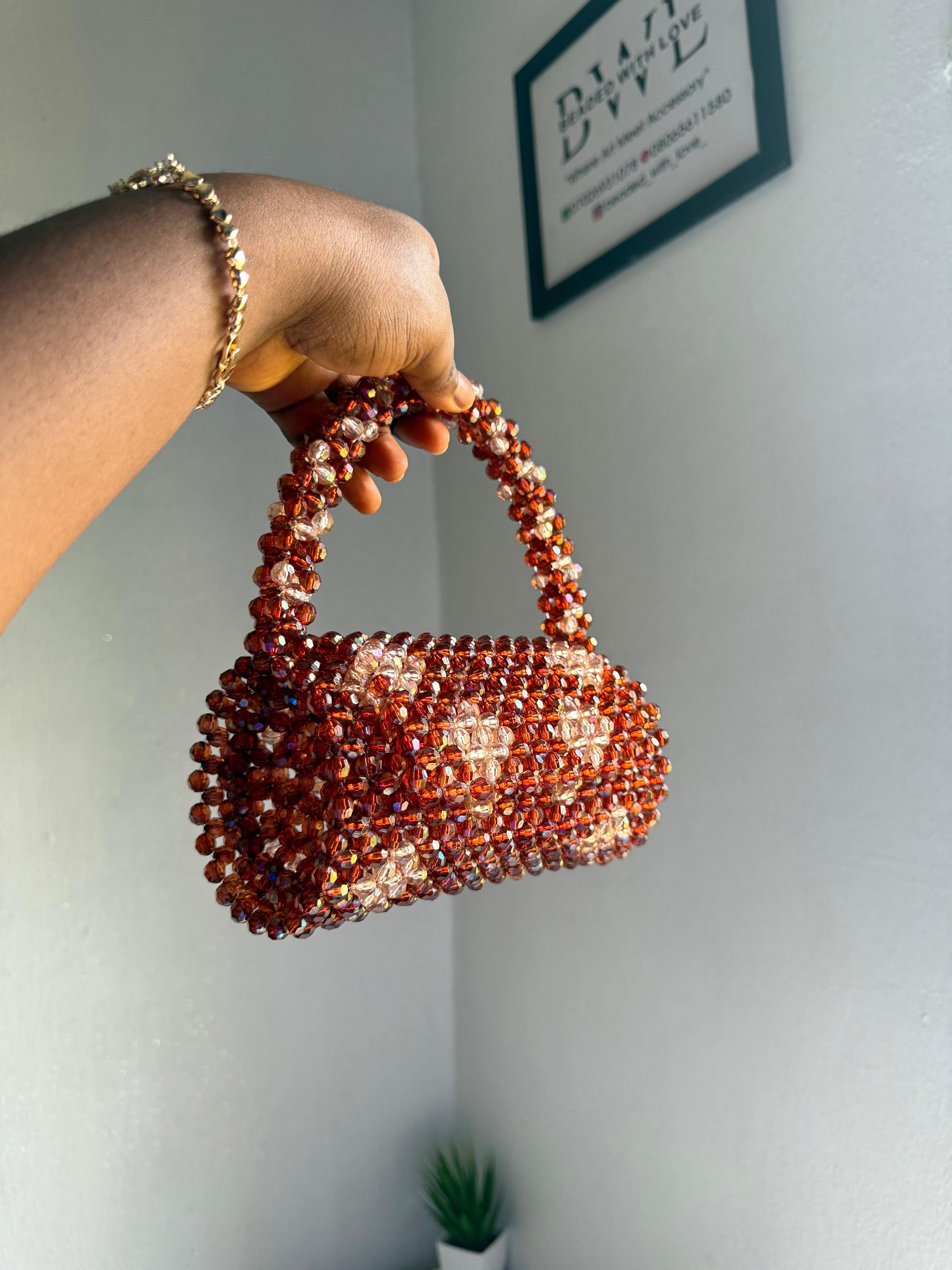 Bella Bag — Amber & Champagne mix