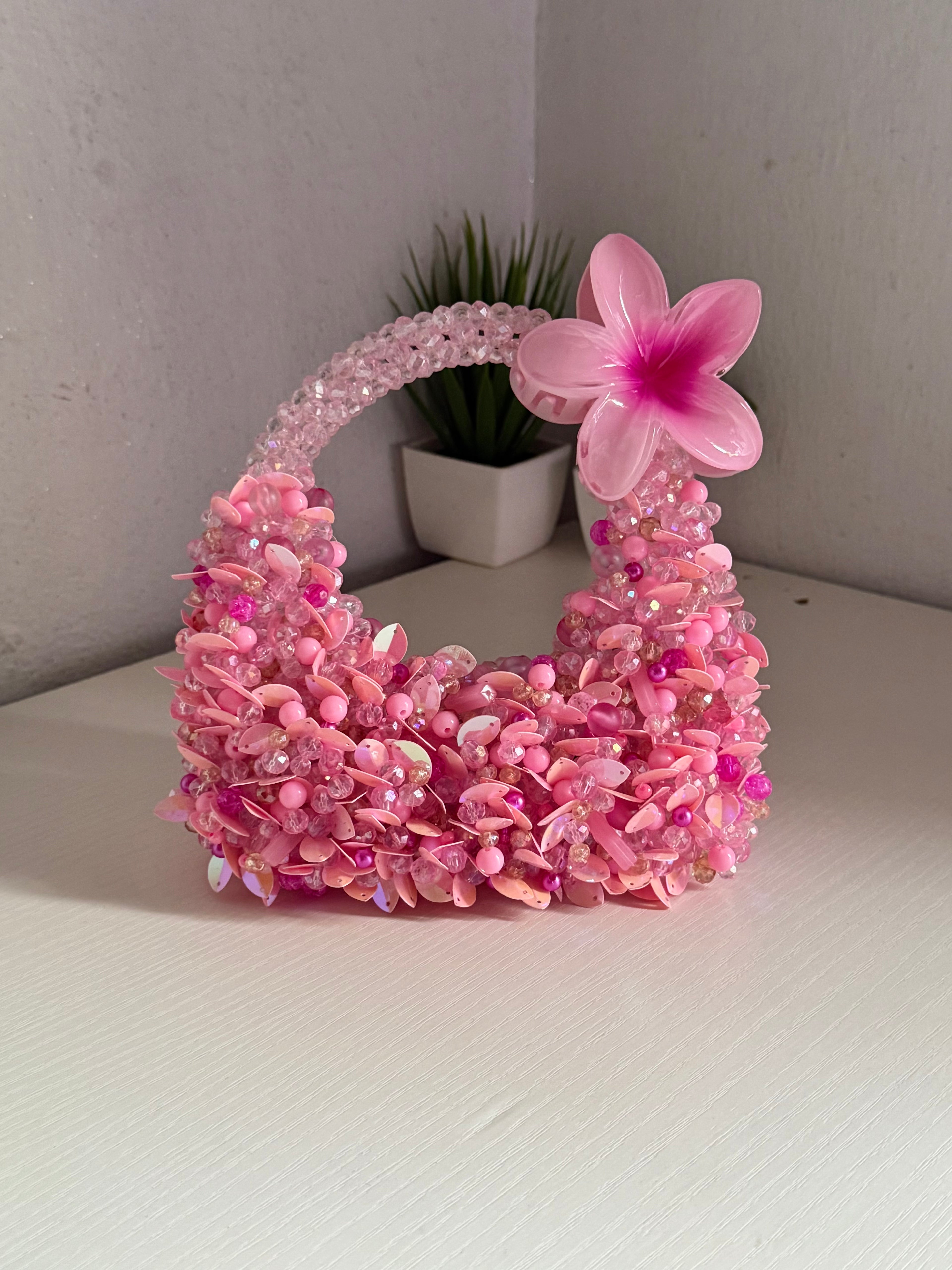 Mini Aura bag — pink and gold mix