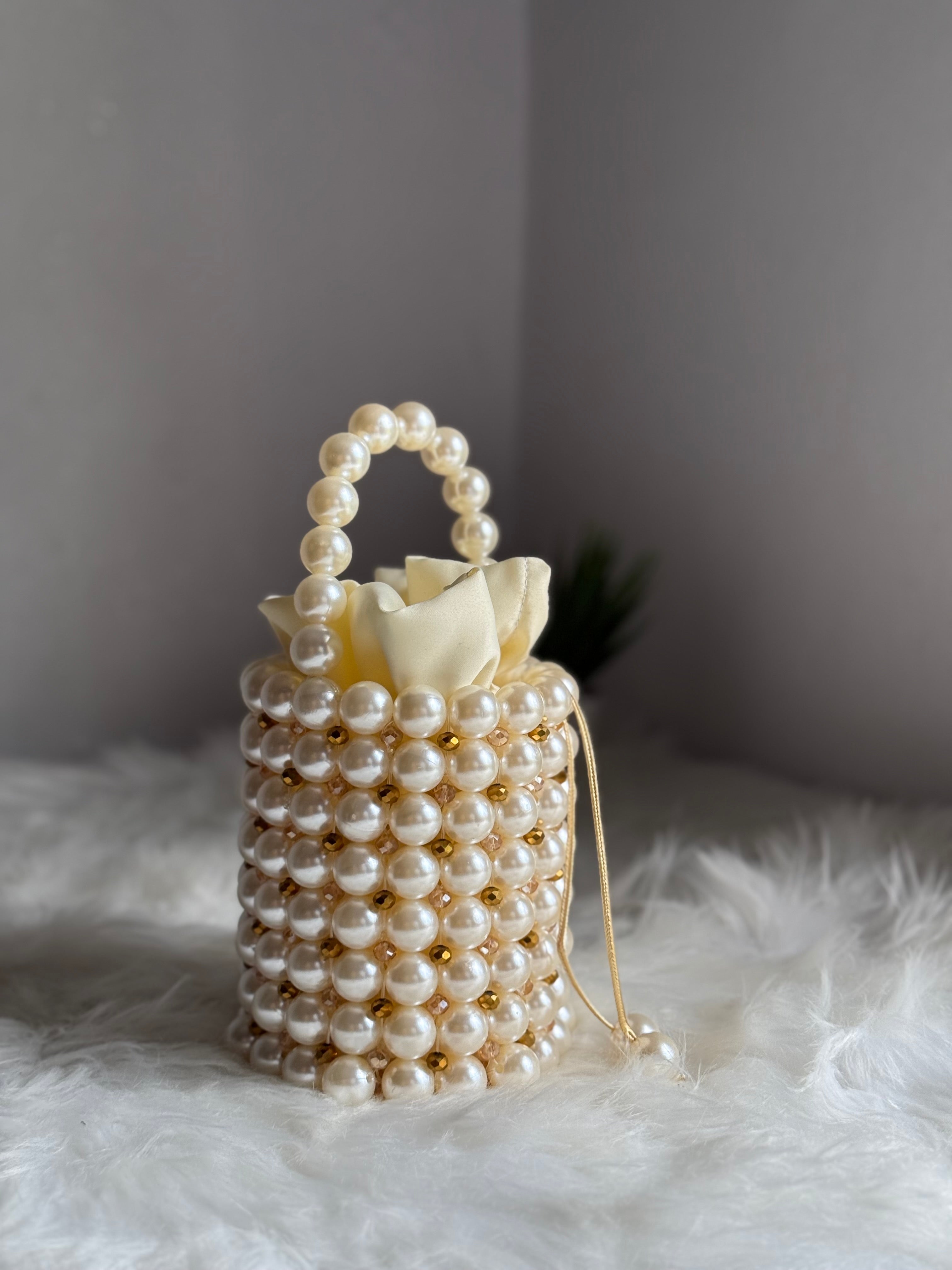 Bag Ewa — Ivory and gold