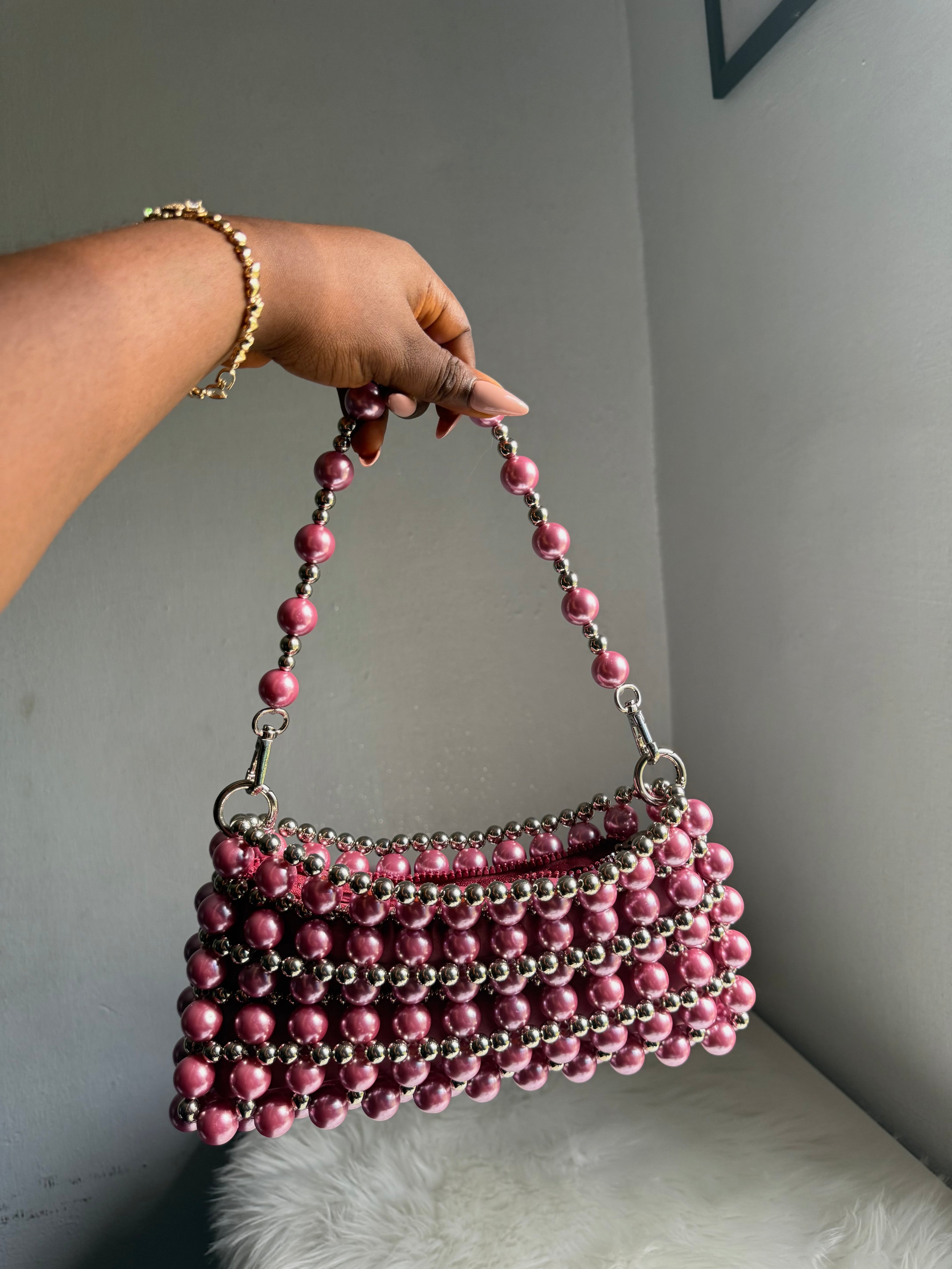 Mimi — Berry pink and silver